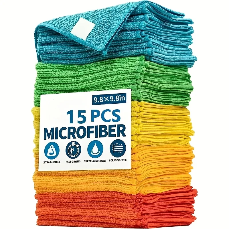 15pcs Multi-Purpose Cleaning Towel Set, Reusable Quick-Drying Towels, Multi-Purpose Water Absorption| Home, Kitchen, Living Room
