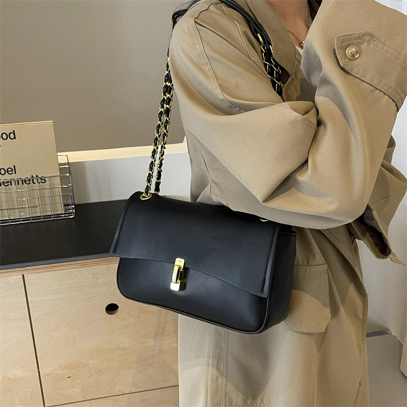 Luxuriöse Damen-Schultertasche aus Leder, klassisch, modisch, Designer-Umhängetasche, elegante Handtasche für das tägliche, elegante Aussehen