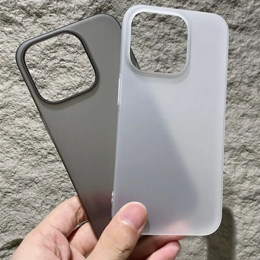 Ultra Thin Matte Translucent Clear Phone Case For iPhone 16 15 14 Pro 11 13 12 Pro Max Mini Shockproof Slim Skin Silicone Cover