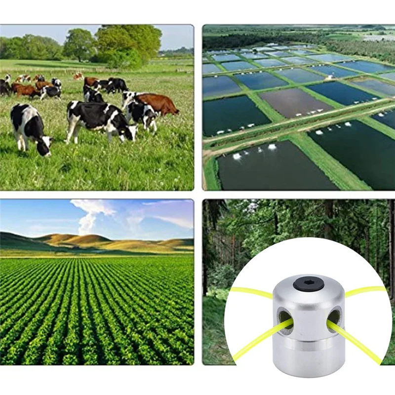 

PA-Lawn Mower Mowing Universal Non-Removable Wear- Spiral Nylon Mowing Rope Aluminum Cylinder