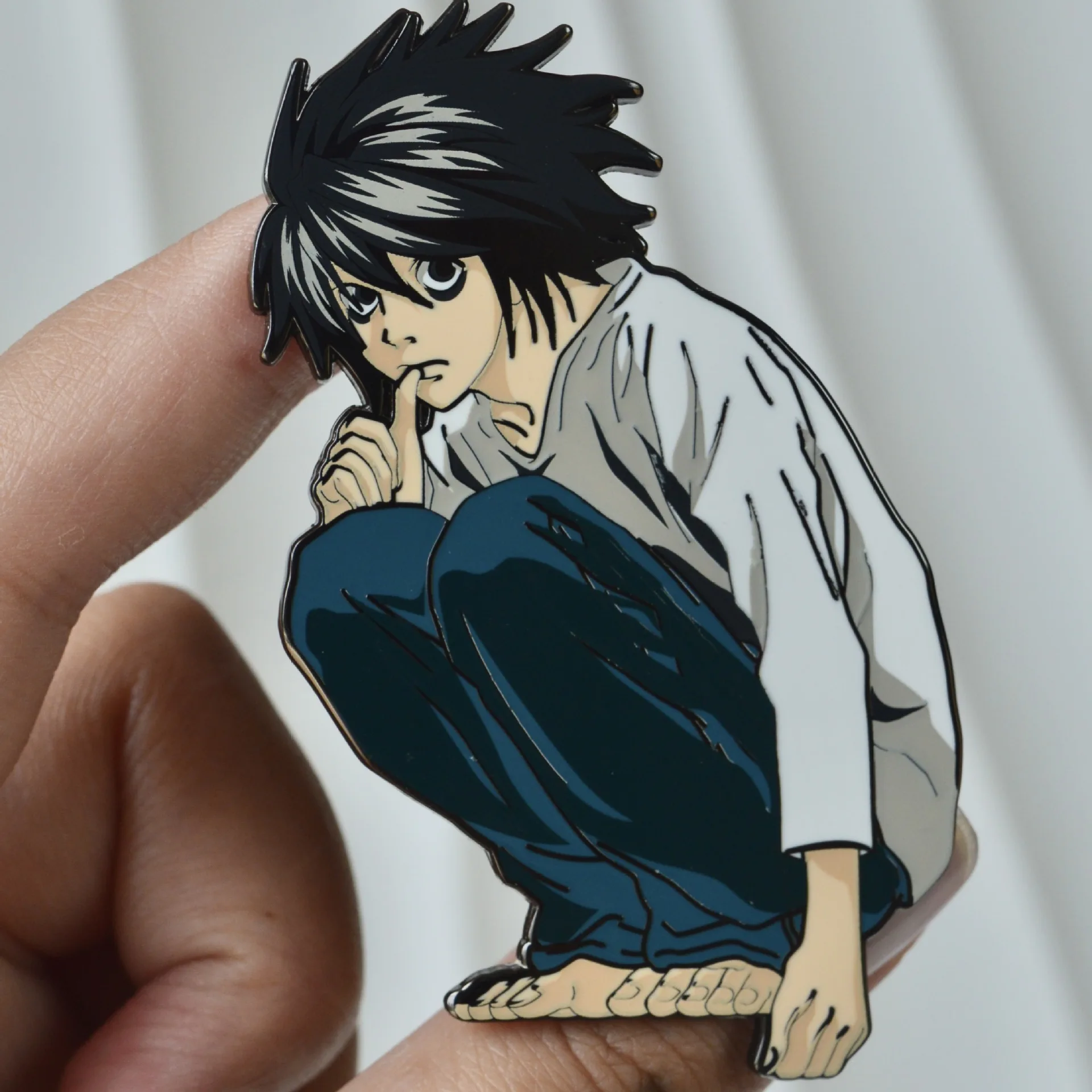 Japanese Anime L·Lawliet Brooches for Clothing Cool Hard Enamel Pins Man Lapel Pins for Backpack Metal Badges Accessories Pins