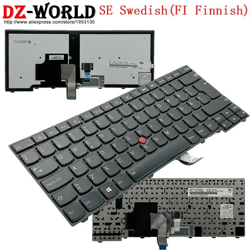 

SW/FI Sweden Finnish Keyboard for Lenovo Thinkpad T440 T440S T440P T450S T450 T460 L440 L450 L460 L470 01AX336 01EN494 04Y0850