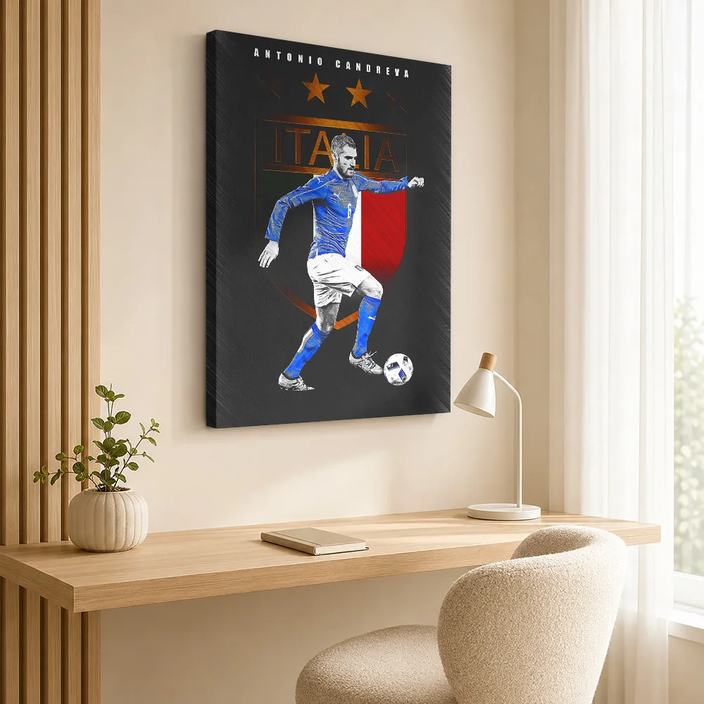 Antonio Candreva Italy Canvas Poster Personalized Photo Modern Aesthetic Wall Art for Office Decor Ready to Hang Gift for Fans