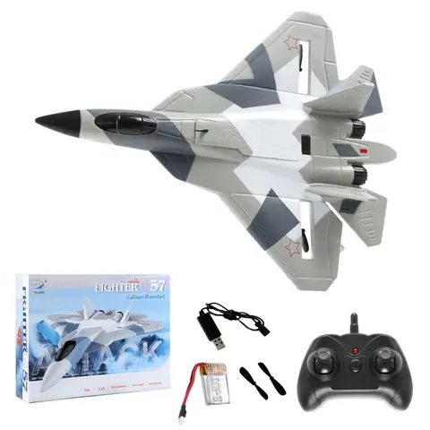 SU 57 비행기 RC 2.4G 원격 제어 항공기 전기 EPP 폼 비행기 FX657 Rc 전투기 고정 날개 손 던지기 글라이더 장난감