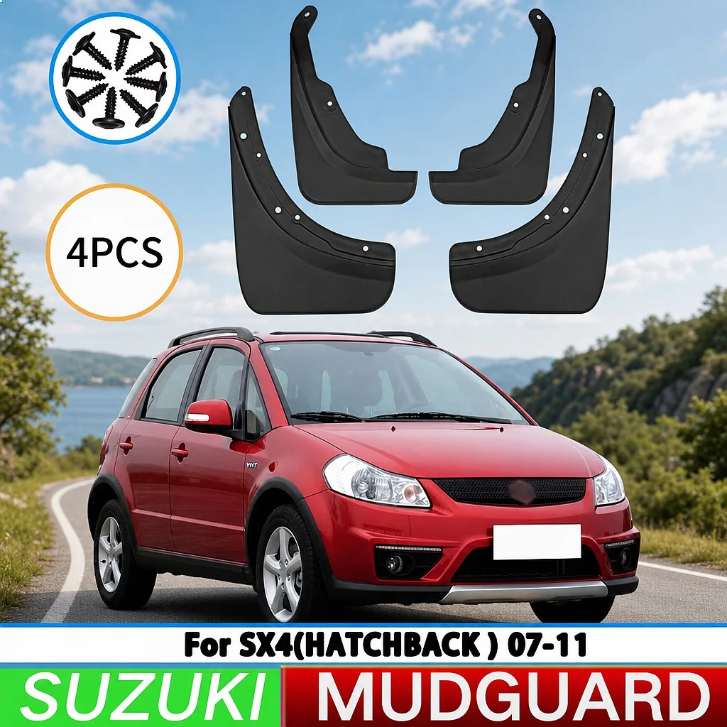 

For Suzuki SX4 2007-2011 Car Tire Fender Splash Guard Mud Flaps Front Rear 4pcs