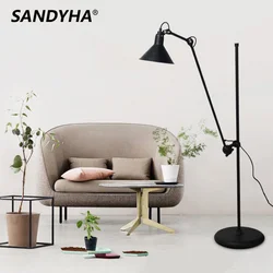 Nordic Floor Lamp Up and Down Adjustable Foldable Rotatable Table Standing Lamps Led Light for Salon Living Room Lampara De Pie