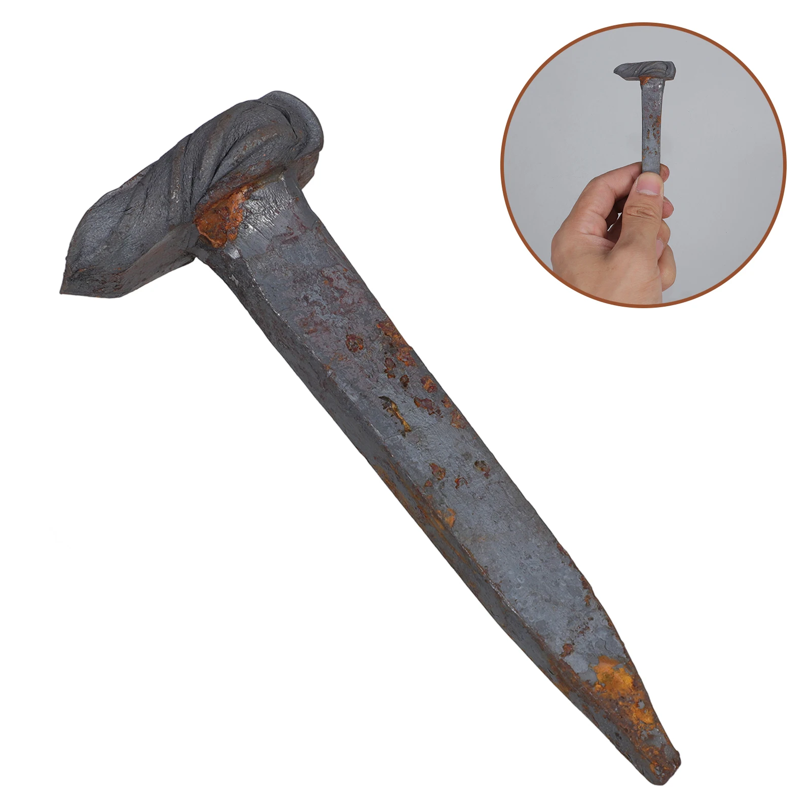 

6 Pcs Path Nailed Rail Sleeper Wood Spikes for Outdoor Railroad Nails Crafts Decorative Forging