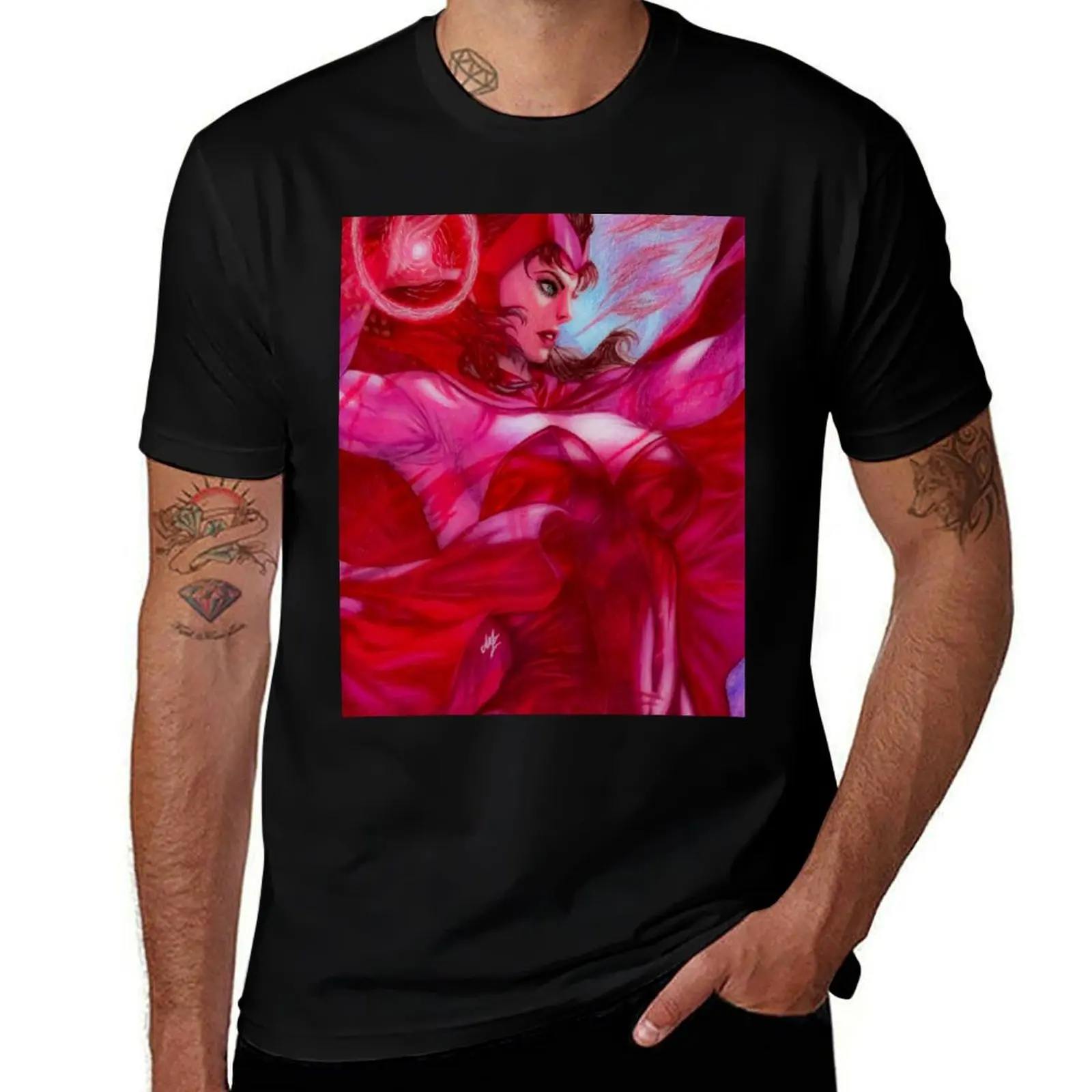 

S Witch ~ Wanda Maximoff T-Shirt man graphic t shirt t shirt man luxury funny t shirts man T-shirt