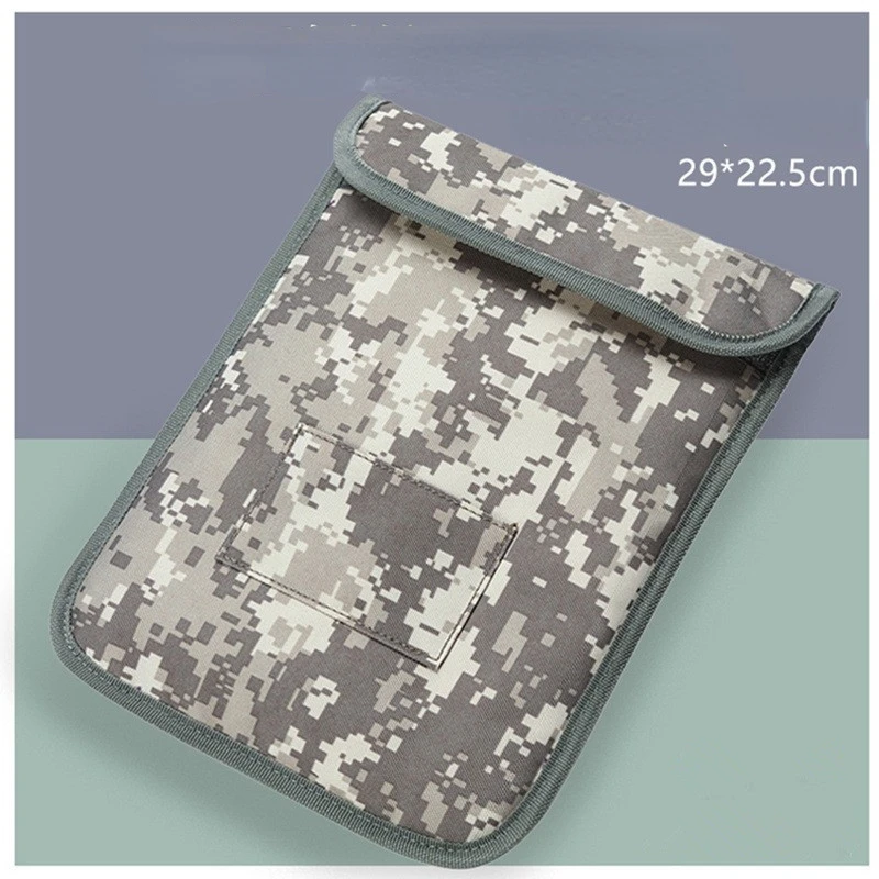 Camouflage Multi-functional Hand-carry Bag with Cover for Mobile and Tablet Anti-radiation 12-inch Bag Office Storage