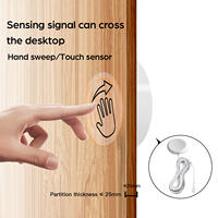Penetrable 25mm Wood Mirror Touch Sensor LED Light Switch 12V-24V 60W Hand Sweep Dimmable Touch Dimmer DIY Cabinet Shelf Lamp