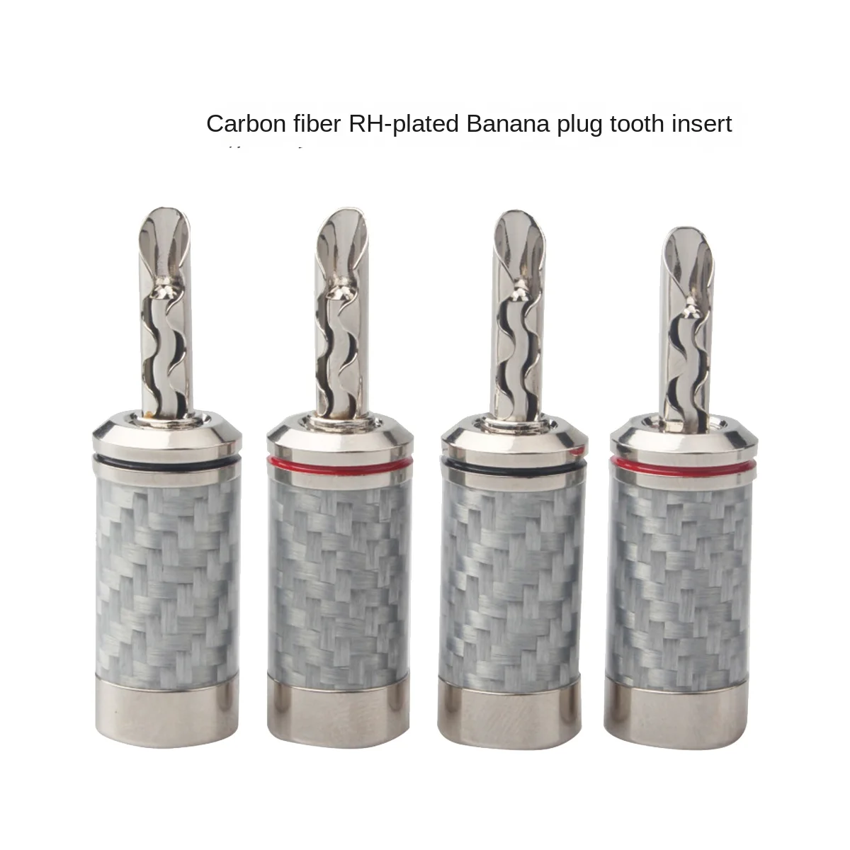 A57G-4PCS Bananen Stecker HIFI DIY Carbon Faser Elektrische Audio Lautsprecher Kabel Bananen Stecker Stecker Weiß