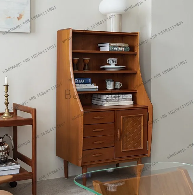 Factory Direct Sales Nordic North America Cherry Wood Medieval Small Side Cabinet Locker
