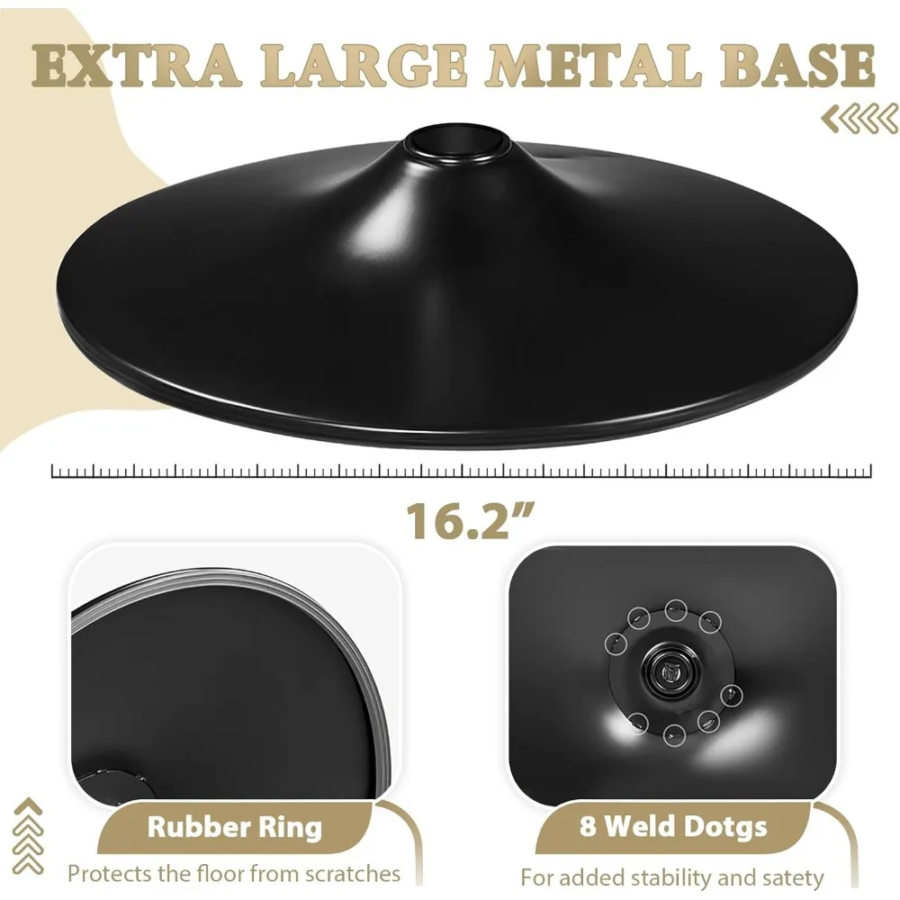 مجموعة مقاعد البار مكونة من 4 قطع، مقاعد بار دوارة حديثة قابلة للتعديل مع مسند ظهر، شاي منجد من الجلد الصناعي #5