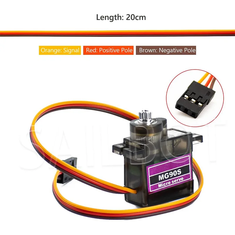 1-10 pces mg90s micro servo motor metal engrenagem analógico rc servo motor 180 para mini carro avião helicóptero arduino robô