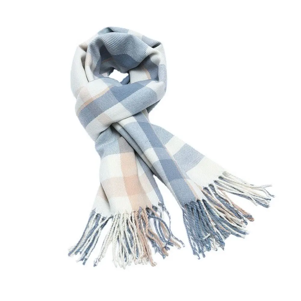 أزياء الشتاء الدافئ وشاح الصوف رشاقته تقليد الكشمير وشاح لينة الرقبة الحرس شال النساء الرجال #5