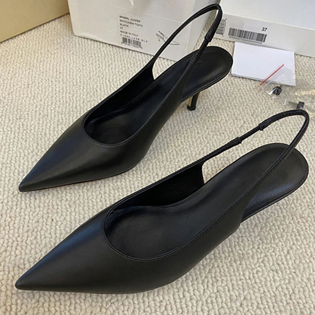 

Maxdutti Minimalist Black Summer Sandals Women French Fashion Office Ladies 6.5cm Heels Shoes Women's sandals Woman Shoes