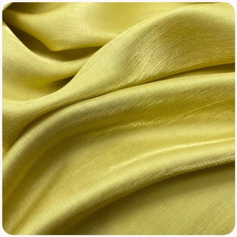 

Shiny and glossy golden satin gradient fabric silky smooth high-drape shirt Hanfu fashion