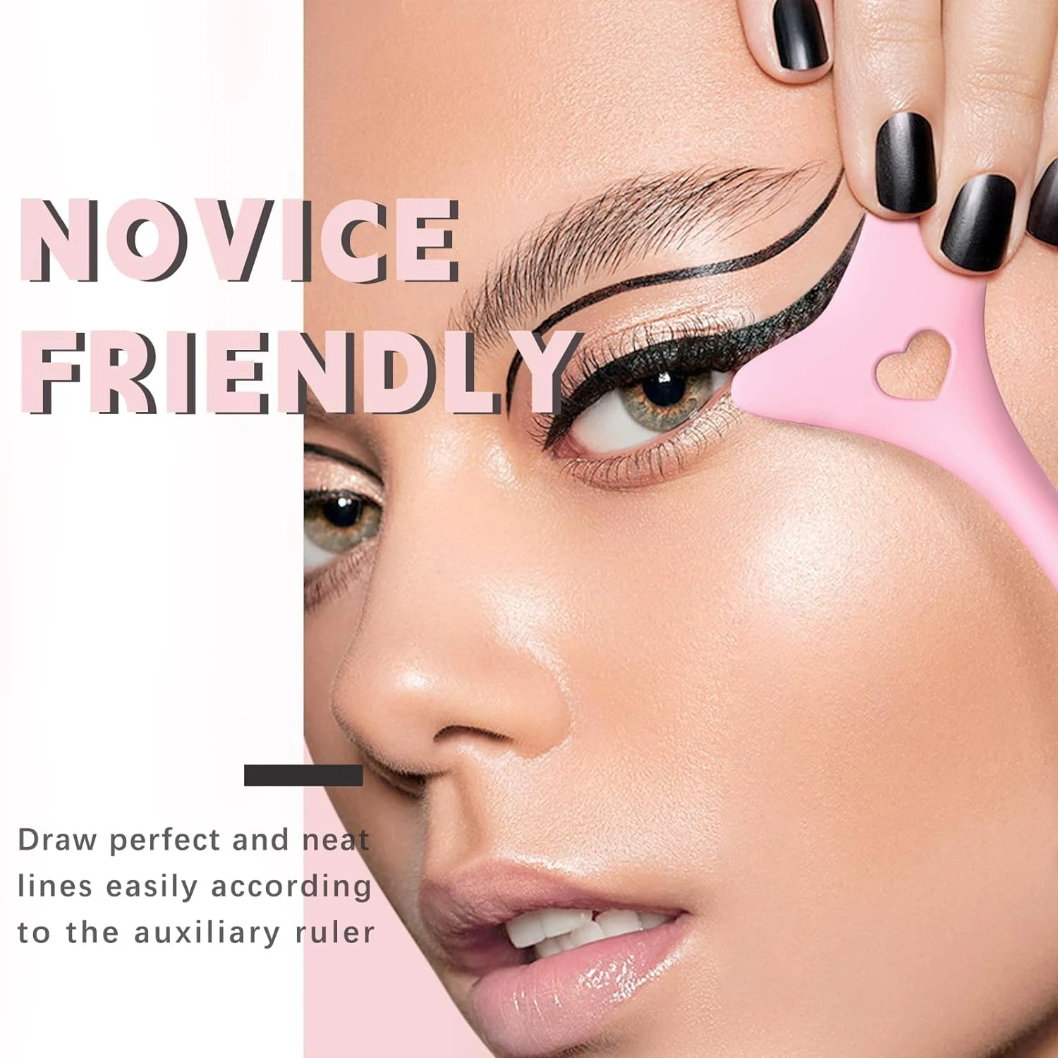 Achieve Flawless Winged Eyeliner Every Time with This Ultimate 5 in 1 Silicone Tool Kit. Ideal for Beginners and Experts Alike, 