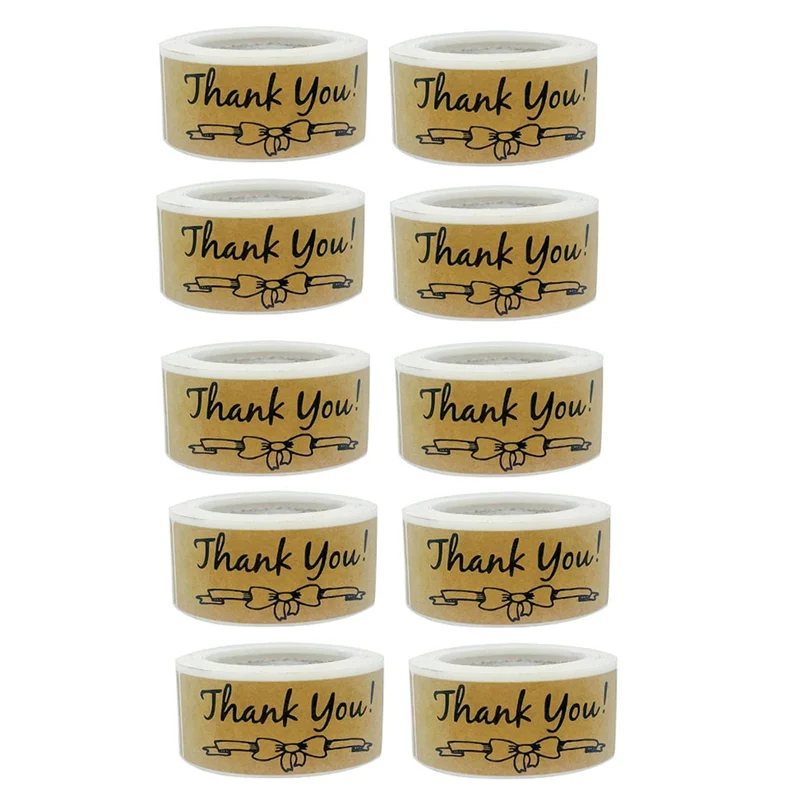 1200Pcs Thank You Stickers Set, Thank You Stickers Label Roll Thank You For Envelope Retail Store 75X25mm
