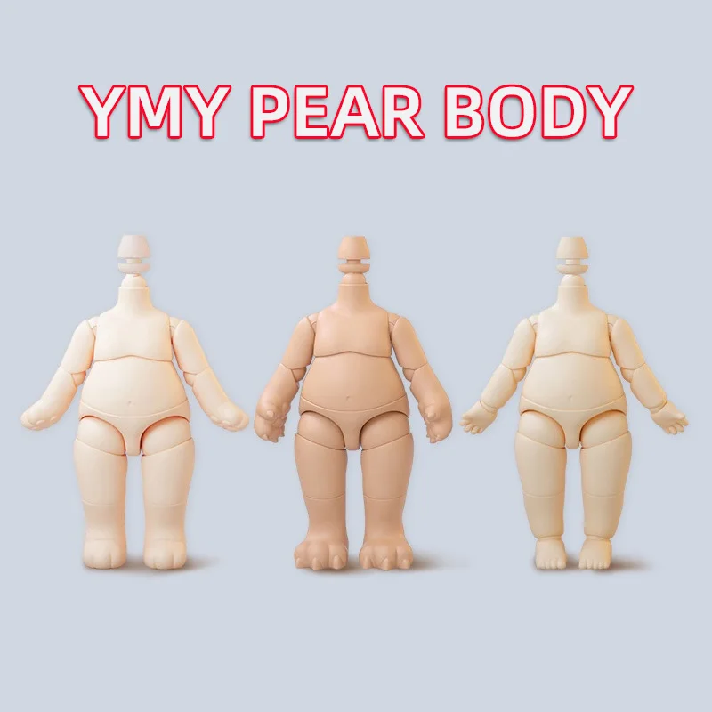 OB Movable Joint Body Ymy Doll Fat Pear Body Cat Hand Cat Tail 1/12Bjd Body Ob11 Animal Body Replacement for GSC Head, Obitsu 11