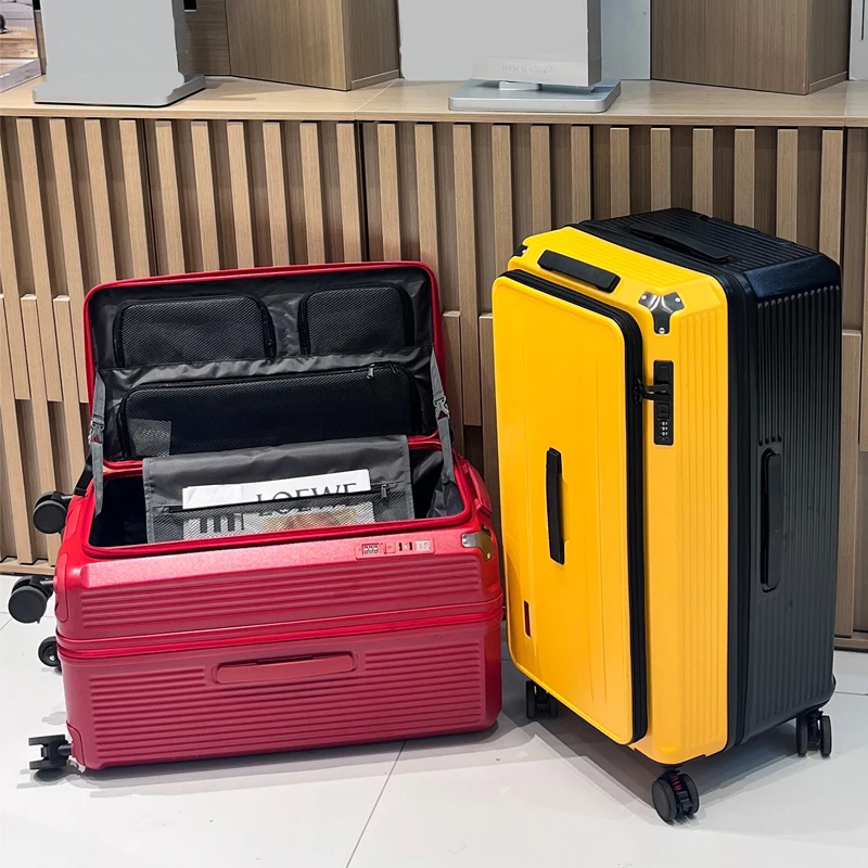 

Большой легкий 20-дюймовый чемодан для ручной клади ABS + ПК, 5-колесный чемодан, 24/26/28/30/32/34 дюйма, расширяемый дорожный чемодан большой вместительности