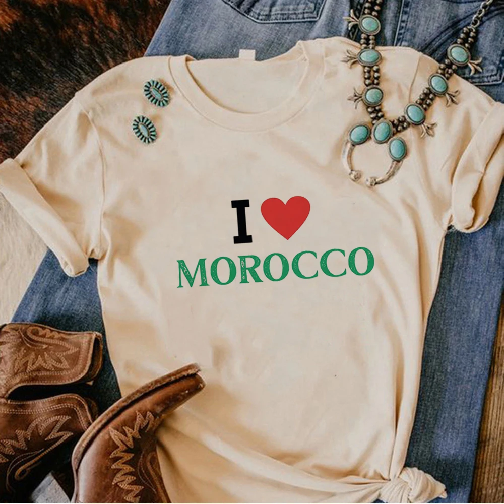 Maroc Morocco Tee women manga designer graphic t shirt female anime funny comic clothing