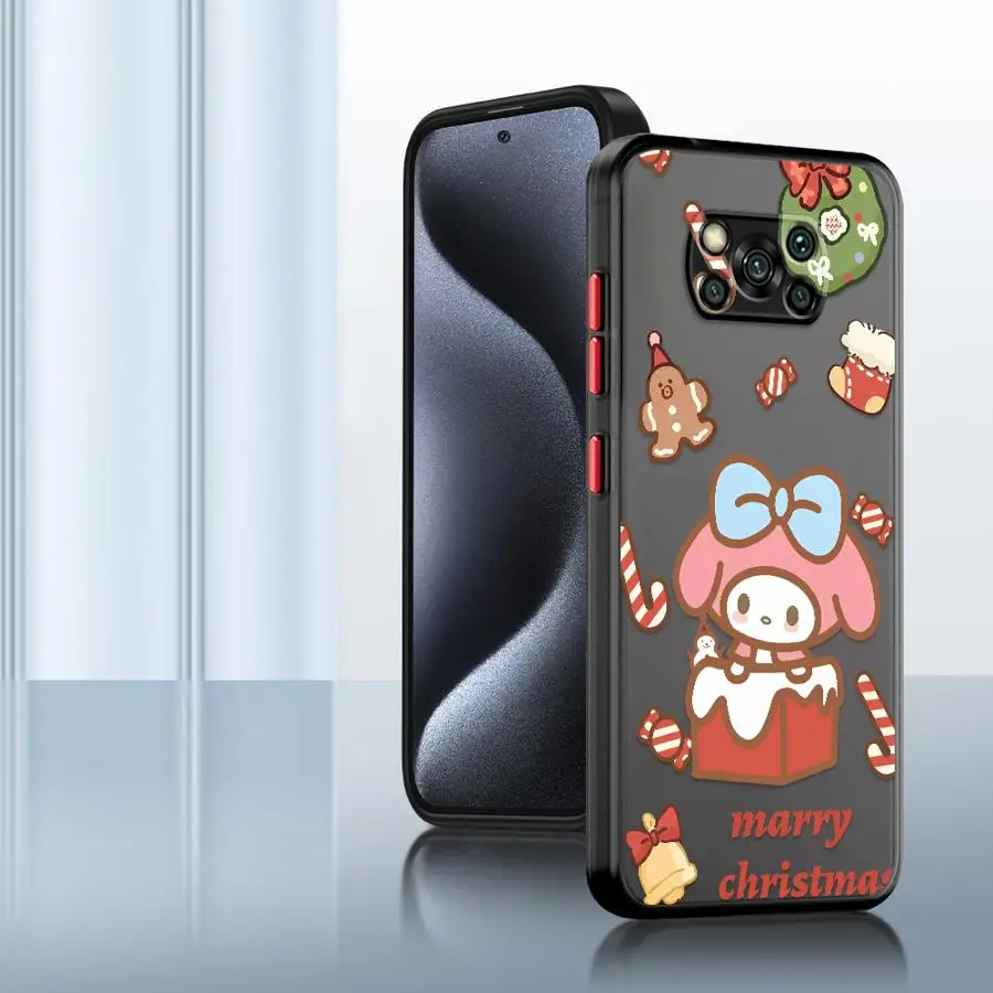 حافظة لهاتف Xiaomi Poco F3 X3 NFC C40 C50 C51 X3 X4 X5 Pro M5s غطاء هاتف خلفي سانريو عيد الميلاد ميلودي #6