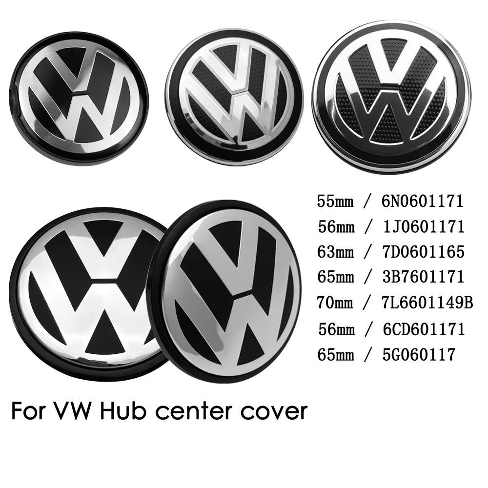 4Pcs 56mm 60mm 65mm 66mm Car Wheel Center Hub Caps Cover for VW Volkswagen Golf Polo Passat Touran CC B5 B6 B7 Jetta accessories