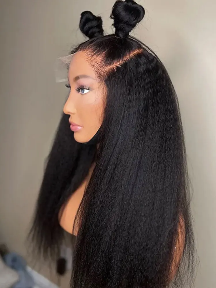 วิกผมตรงแบบหยิกโปร่งใส 250% วิกผมหน้าผากลูกไม้ 13x6 ทำจากผมแท้สำหรับผู้หญิง วิกผมลูกไม้ 360 แบบถอนขนมาแล้ว ขนาด 30 38 40 นิ้ว