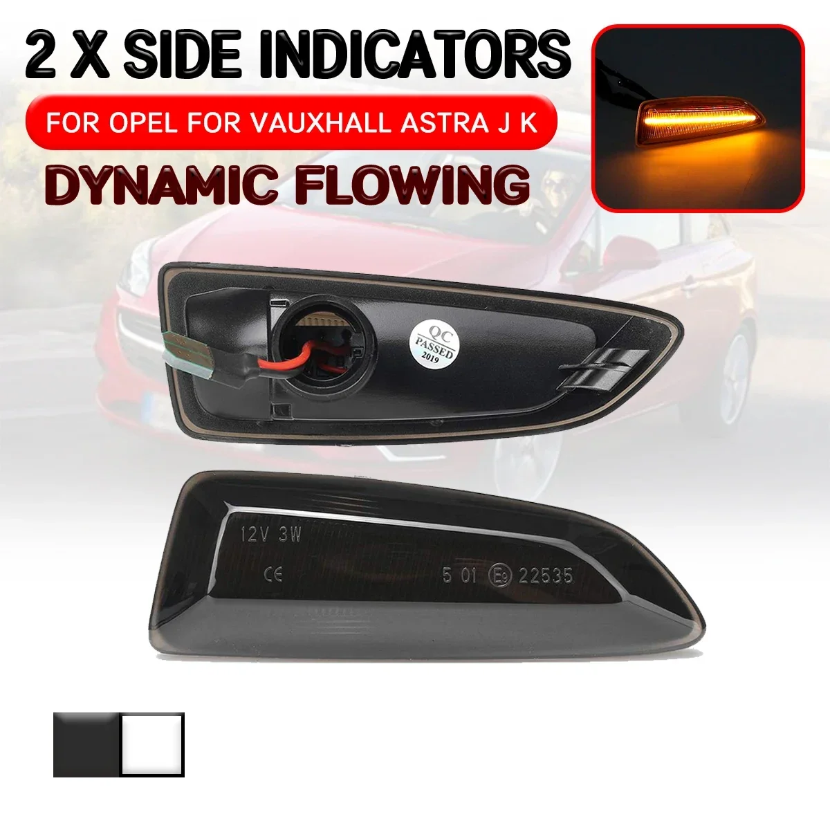 Car LED Dynamic Side Marker Light Lamp Flowing Turn Signal Light For Opel Astra J K For Zafira C For Insignia B For Grandland X