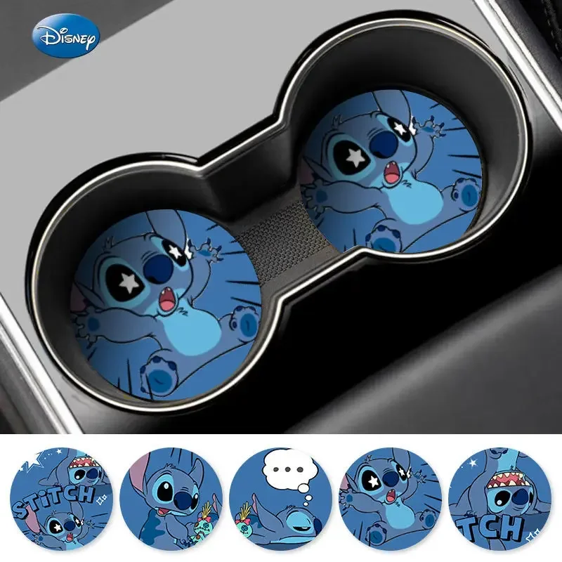 

Disney Naughty Stitch car coaster car goodies creative water coaster car interior decoration non-slip storage mat universal