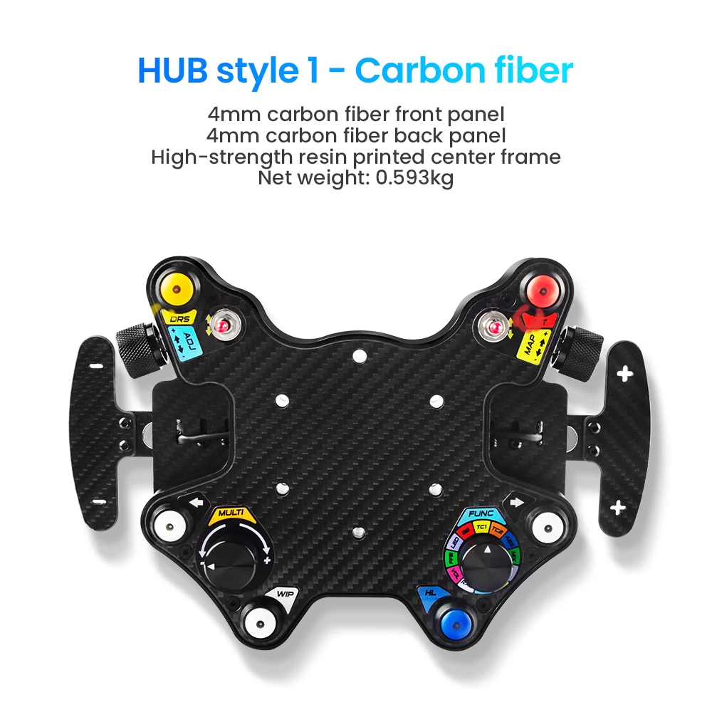 SIMSONN Carbon Fiber USB Racing Steering Wheel HUB Sim Racing Steering Wheel Switch Button Plate Center For Video Gameontrol Box