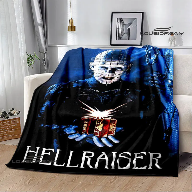 hellraiser horror print blanket picnic blanket thin blanket flannel soft and comfortable home travel bed blanket birthday gift