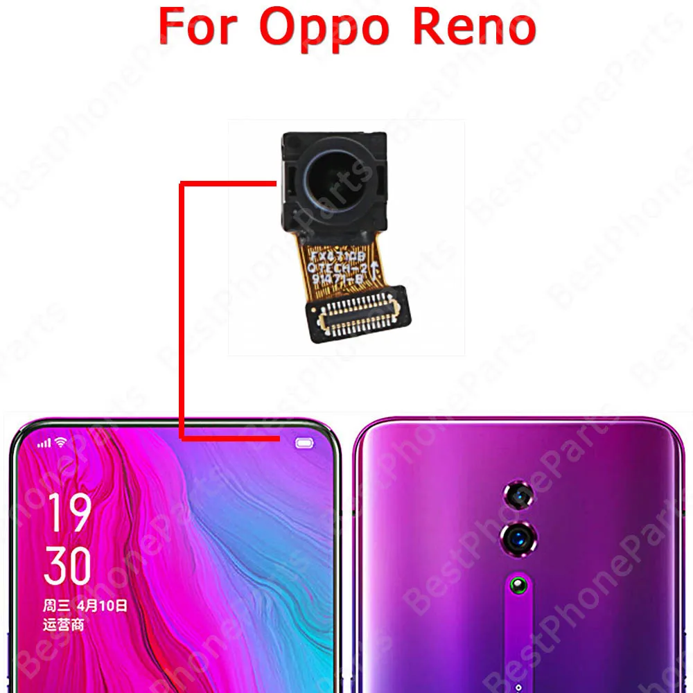 For OPPO Reno A Z 10X Zoom Selfie Back View Facing Backside Front Rear Big Camera Module Flex Cable Repair Spare Parts