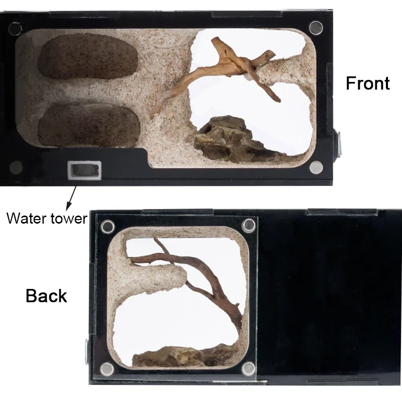 Concrete Ant Farm with Decorate Root Ant Nest Unlimited Vertical Expansion Anthill Ant House Insect Workshop Ant Kennel Castle