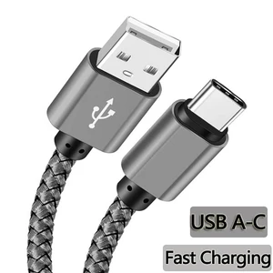 Nylon Data Cable Fast Charger USB A to Type C Charging Cable For Huawei Samsung   Android phone TypeC Charging Device 1M 2M 3M