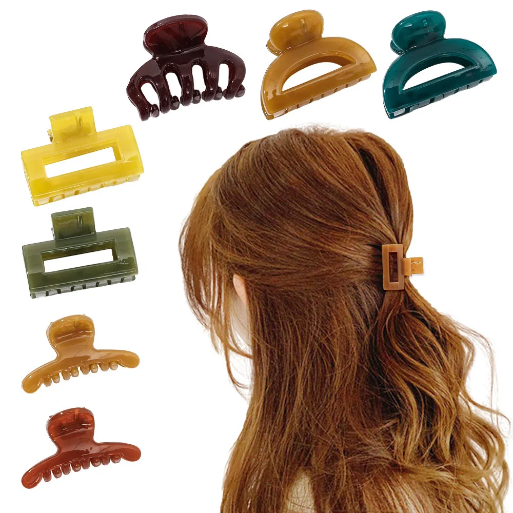 New Fashion Small Geometry Color Colorr Clip Hairpin Barrettes for Women Girl Accessories Headwear Hair Claw Wholesale