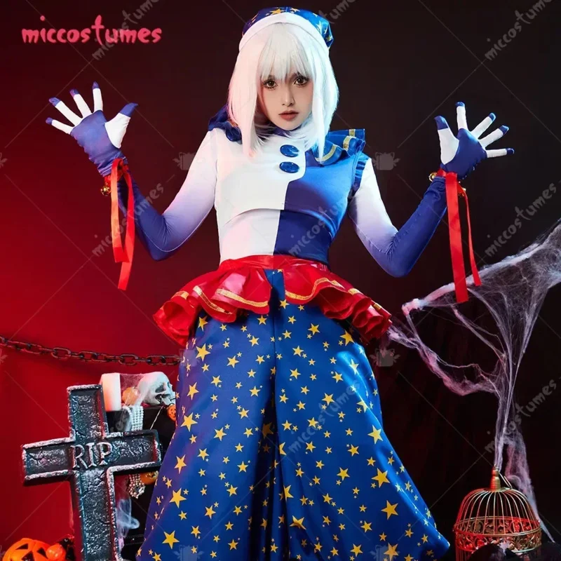 Haikyuu Halloween clown cosplay costume scary killer outfit top vest and pants with gloves