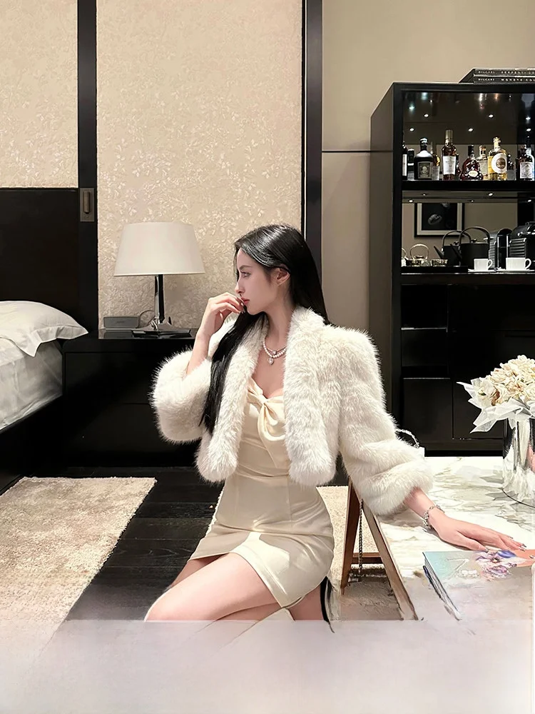 

Eco-Friendly ort Fur Jaet Reatic Sensation f Sve Women's Princ Sle Bat ape Coat Youth Suitable