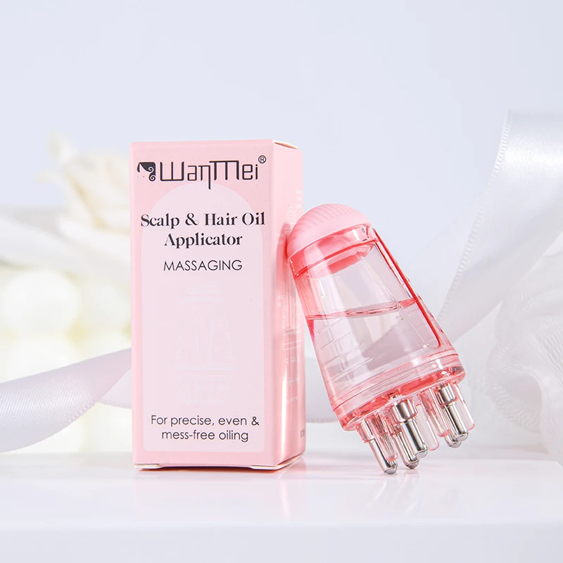 2 個ピンク染毛剤ツールセット 6.09 オンスヘアオイルアプリケーターボトルと 1 ミリリットル Dil 育毛ソリッドヘアコームサロン理髪ツール