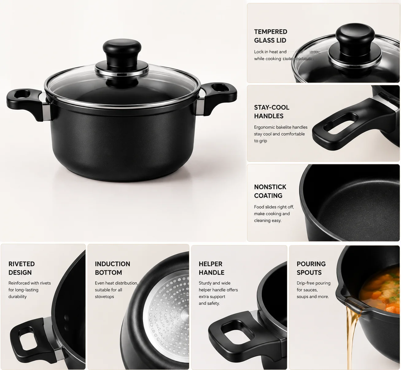 Set Panci dan Wajan Anti Lengk - Kitchen Appliances Combo ulasan dan harga