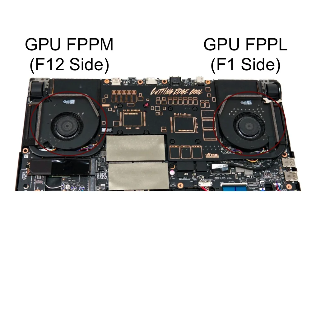 Kipas pendingin Laptop untuk Asus ROG G513RM G713RS G713RW G713RM G513RX, kipas pendingin GPU CPU FPPM