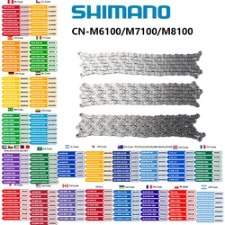 Shimano slx m7100 m6100 m8100 corrente de 12 velocidades 118/126 link mountain bike corrente de bicicleta cn m7100 mtb 12 velocidades com ligação rápida