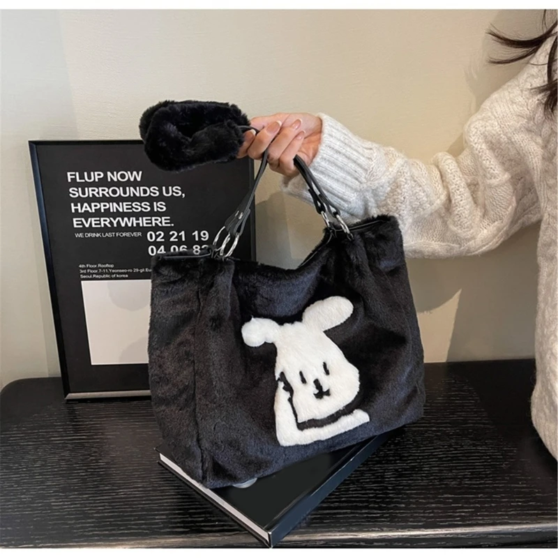 

2023 New Shoulder Bag Shopping Bag Versatile Plush Tote Large Capacity Handbag