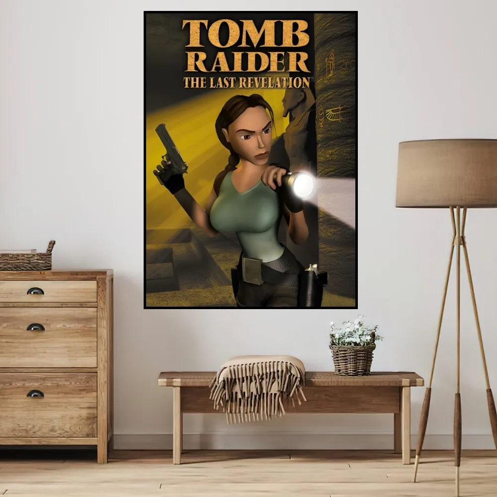 Game Tomb Raider I-III Remastered Lara Croft 1-3 P Poster Small Prints Room Wall Sticker Wall Painting Bedroom Living Office