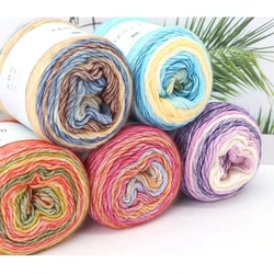 400g Colorful Section Dyed Pattern Gradient Dyed Yarn Rod Needle Thick Handmade DIY Knitted Sweater Scarf Yarn Ball