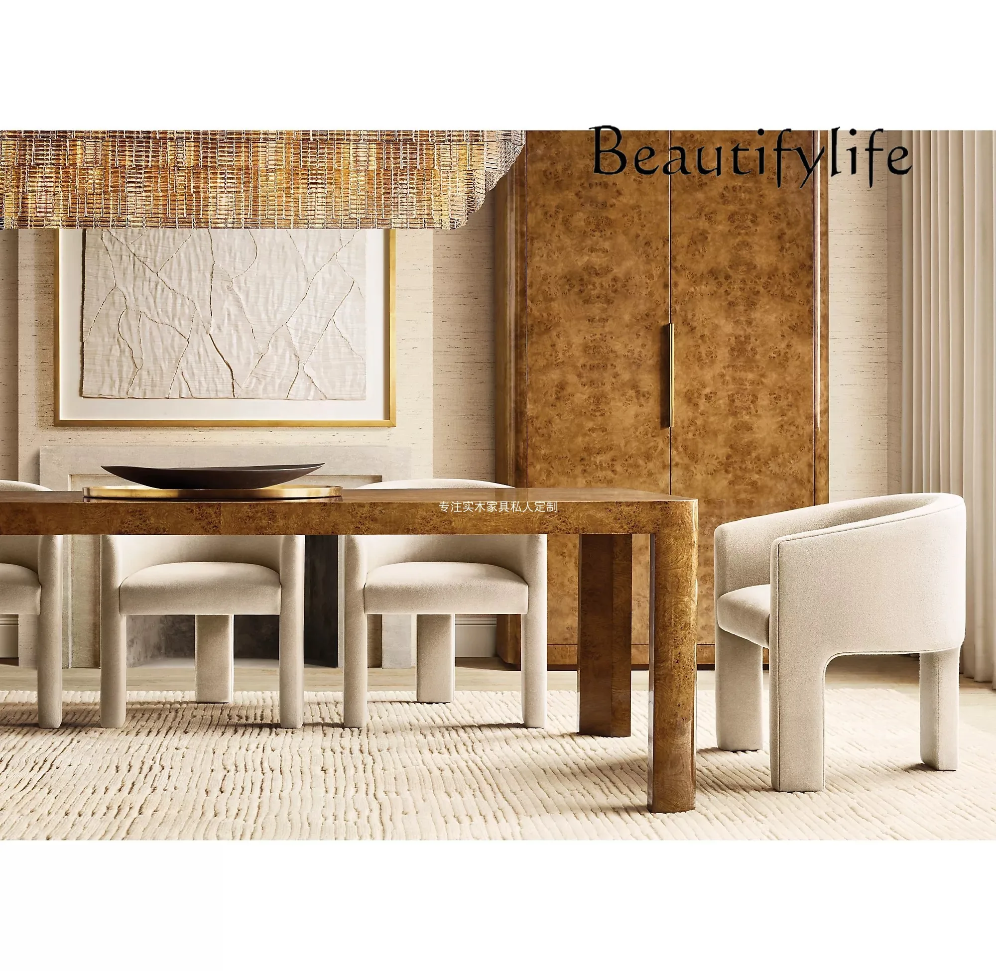 Amerikanischen Land Wohnzimmer Haushalt Multi-Personen Baum Tumor Rinde Massivholz Runde Esstisch Hotel Villa Modell Zimmer