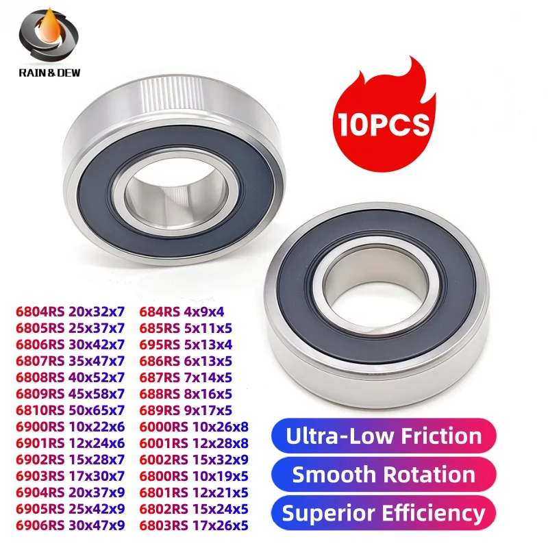 10Pcs 6805 2RS Bearing 25X37X7mm ABEC-7 6801 6802 6803 6804 6805 6806 6000 6001 6900 6901 6902 6903