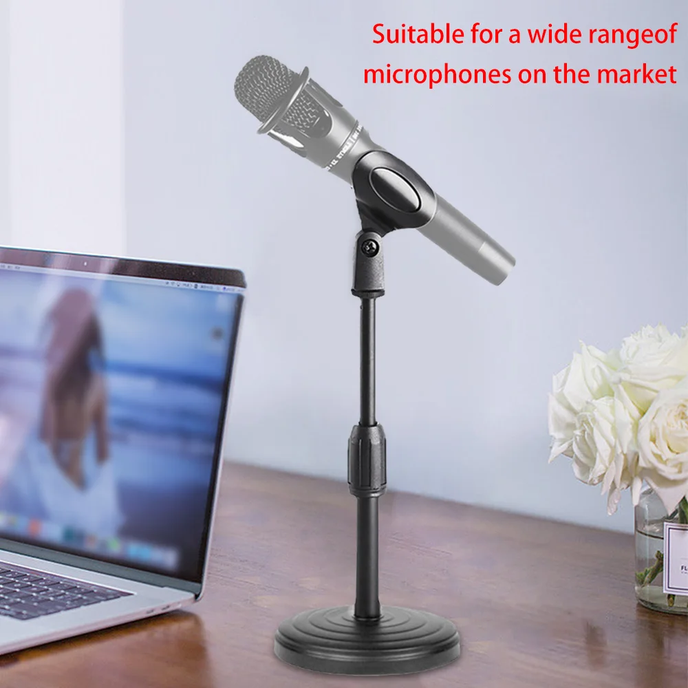 1/2/5pcs Microphone Retractable Desktop Stand Desktop Disc Microphone Stand Live Streaming Desktop Stand Microphone Clip