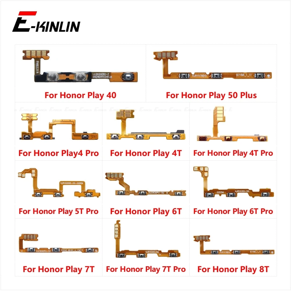 Volume Button Power Switch On Off Key Ribbon Flex Cable For HuaWei Honor Play 40 50 Plus Play4 4T 5T 6T 7T 8T Pro